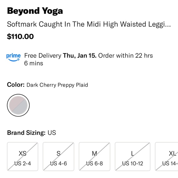 Beyond Yoga Plaid Softmark Midi High Waist Leggings - Picture 4 of 4